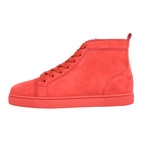 Louis Suede Leather Hi-Top Sneakers // Red (US: 8.5)