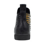 Men's // Mad Sneak Flat Version Black High Top Sneakers // Black (Euro: 34)