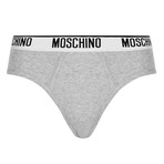 Moschino Band Briefs // Gray Melange (2XL)