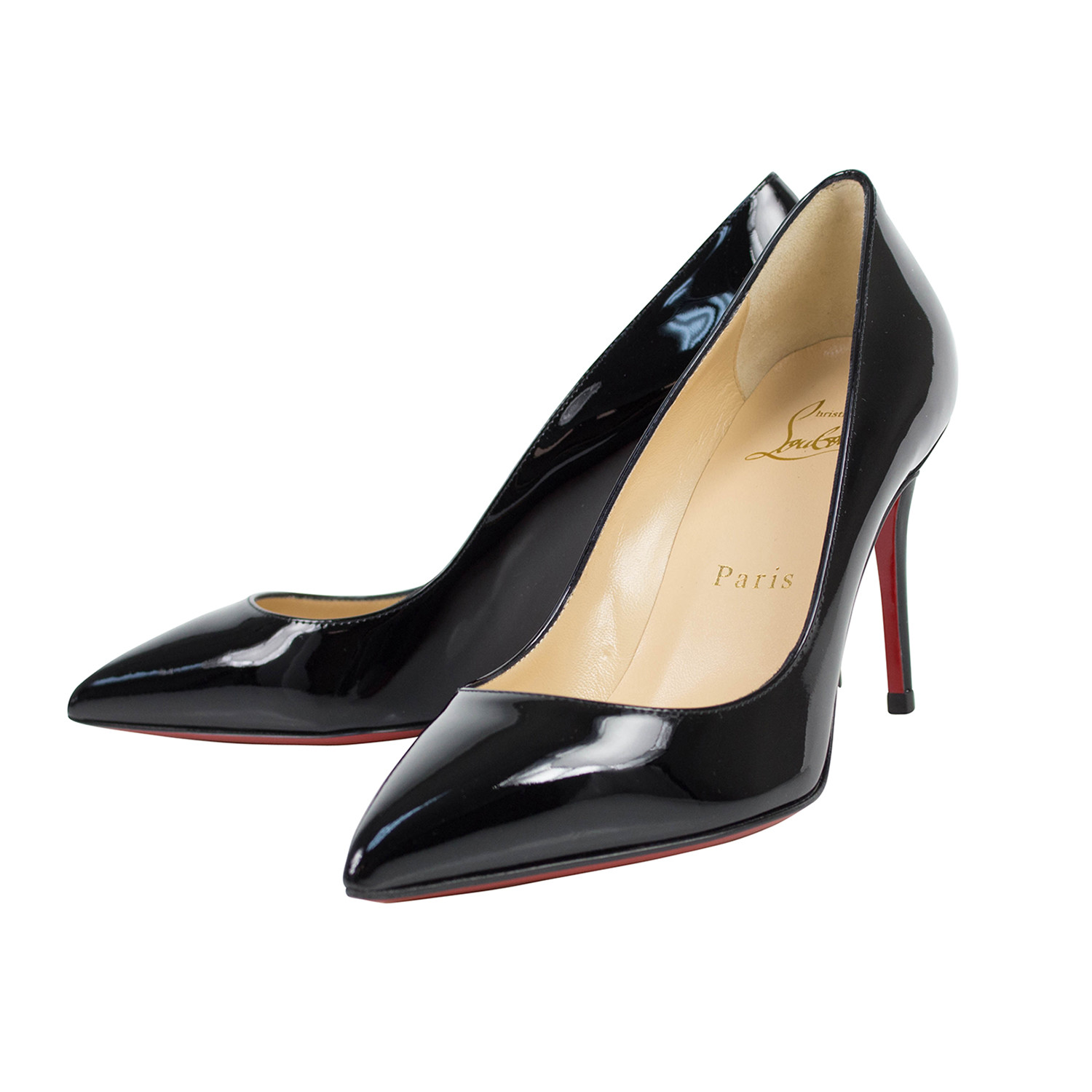 Christian Louboutin Pigalle Follies 85MM Leather Black Pumps New