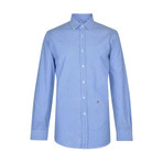 Moschino Sleeved Shirt // Blue + White // 42 (M)