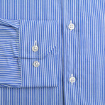 Moschino Sleeved Shirt // Blue + White // 42 (M)