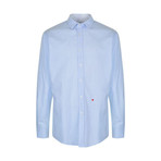 Moschino Sleeved Shirt // Blue + White Check (S)