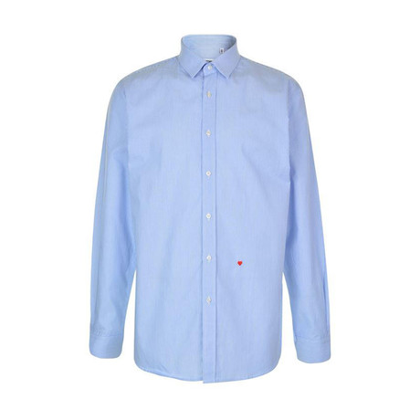 Moschino Sleeved Shirt // Light Blue + White (S)