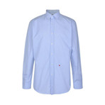 Moschino Sleeved Shirt // White + Blue Check (L)