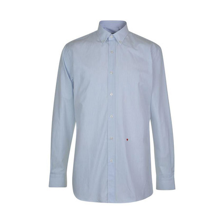 Moschino Sleeved Shirt // Blue + White // 56 (M)
