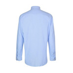 Moschino Sleeved Shirt // Light Blue + White Stripe (XL)