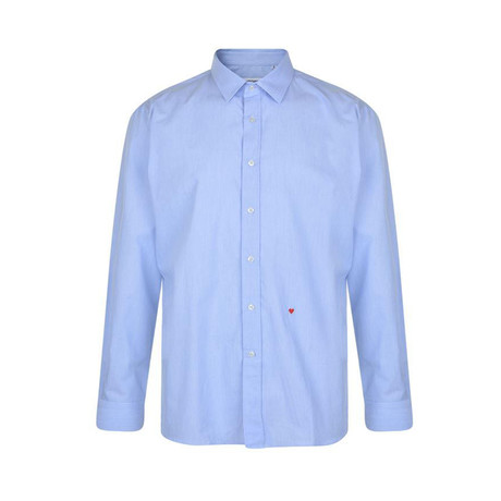 Moschino Sleeved Shirt // White + Blue // 55980412 (S)