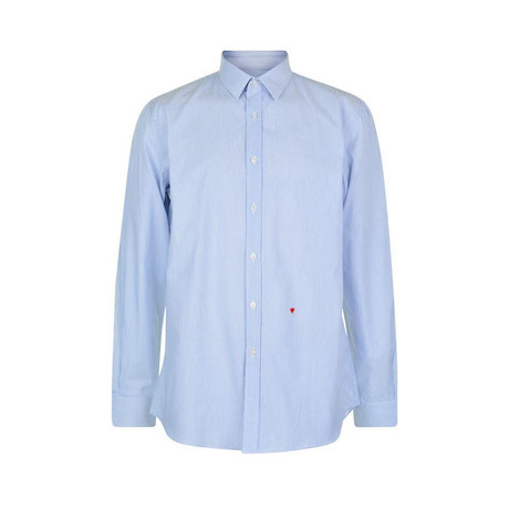 Moschino Sleeved Shirt // Blue + White // 41 (S)