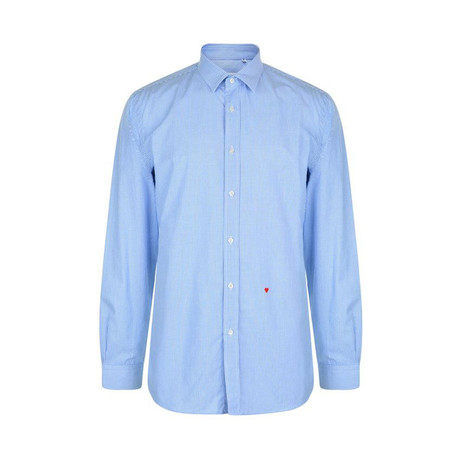 Moschino Sleeved Shirt // Blue + White // 422 (S)