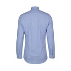 Moschino Sleeved Shirt // Blue + White Stripe (M)