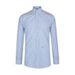 Moschino Sleeved Shirt // Blue Blue + White (L)