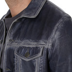 Leather Jacket // Blue (M)