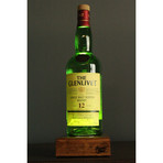 Reclaimed Single Malt Scotch Bottle Liquid Desk Lamp (Glenlivet)