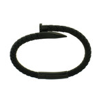 Black Stainless Steel + Black Rubber Bracelet (L)