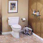 TOTO Eco Drake Elongated Two-Piece Toilet, E-Max Flushing System, White