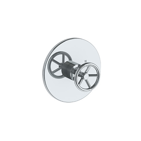 Brooklyn Wall Mounted Pressure Balance Shower Trim + Rough (7" Diameter) (Polished Chrome)