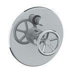 Brooklyn Wall Mounted Pressure Balance Shower Trim + Diverter + Rough (7" Diameter) (Polished Chrome)