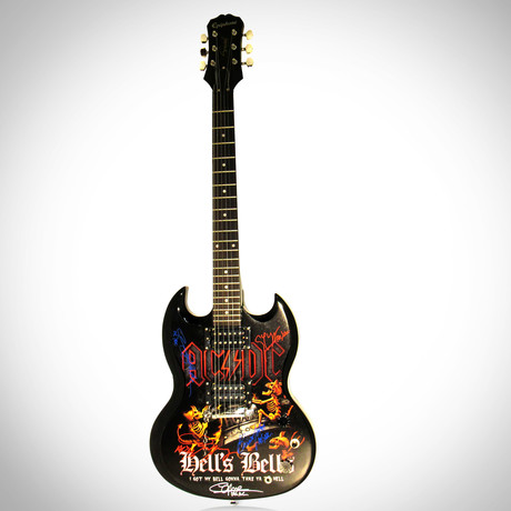 AC/DC Hells Bells // Band Autographed Guitar