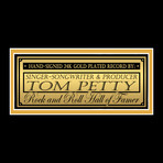 Tom Petty & The Heartbreakers // Signed 24K Gold Plated Record // Custom Frame