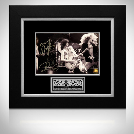 Led Zeppelin // Robert Plant + Jimmy Page Signed Photo // Custom Frame