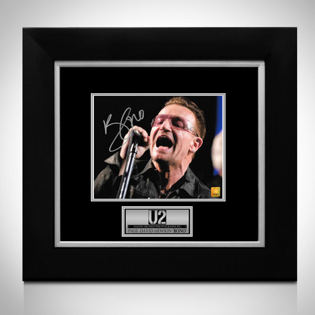 Bono // Signed Photo // Custom Frame