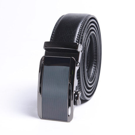 Ricardo Automatic Adjustable Belt // Black + Black Buckle