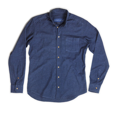 Brixton Flannel Shirt // Navy (S)