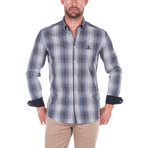 Charles Plaid Shirt // Gray + Blue (S)