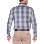 Charles Plaid Shirt // Gray + Blue (S)