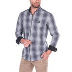 Charles Plaid Shirt // Gray + Blue (S)