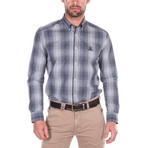 Charles Plaid Shirt // Gray + Blue (S)