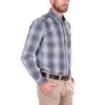 Charles Plaid Shirt // Gray + Blue (S)