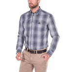 Charles Plaid Shirt // Gray + Blue (S)