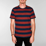 Yorsh Knit Tee // Navy + Red (L)