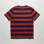 Yorsh Knit Tee // Navy + Red (XL)