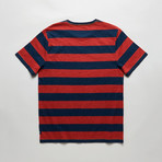 Yorsh Knit Tee // Navy + Red (L)