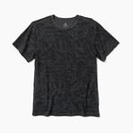 Well Worn Print Knit Pocket Tee // Black (L)