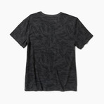 Well Worn Print Knit Pocket Tee // Black (XL)