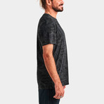 Well Worn Print Knit Pocket Tee // Black (L)