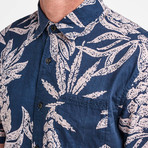 Hineapple Button Up Shirt // Navy (S)