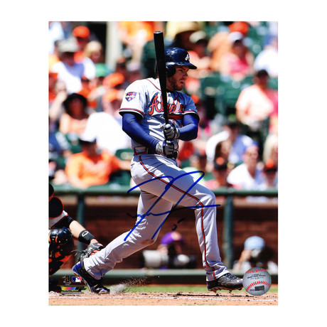 Freddie Freeman Signed Atlanta Braves Swinging Action // 8x10 Photo