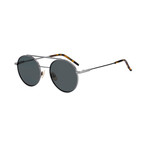 Metal Round Sunglasses // Gunmetal Frame + Gray Lenses