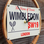 Wimbledon Wooden Tennis Racquet clock