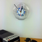 Brake Disc Clock + Holographic Disc Decoration // 18 cm
