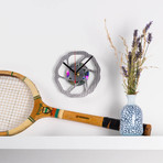 Brake Disc Clock + Holographic Disc Decoration // 18 cm