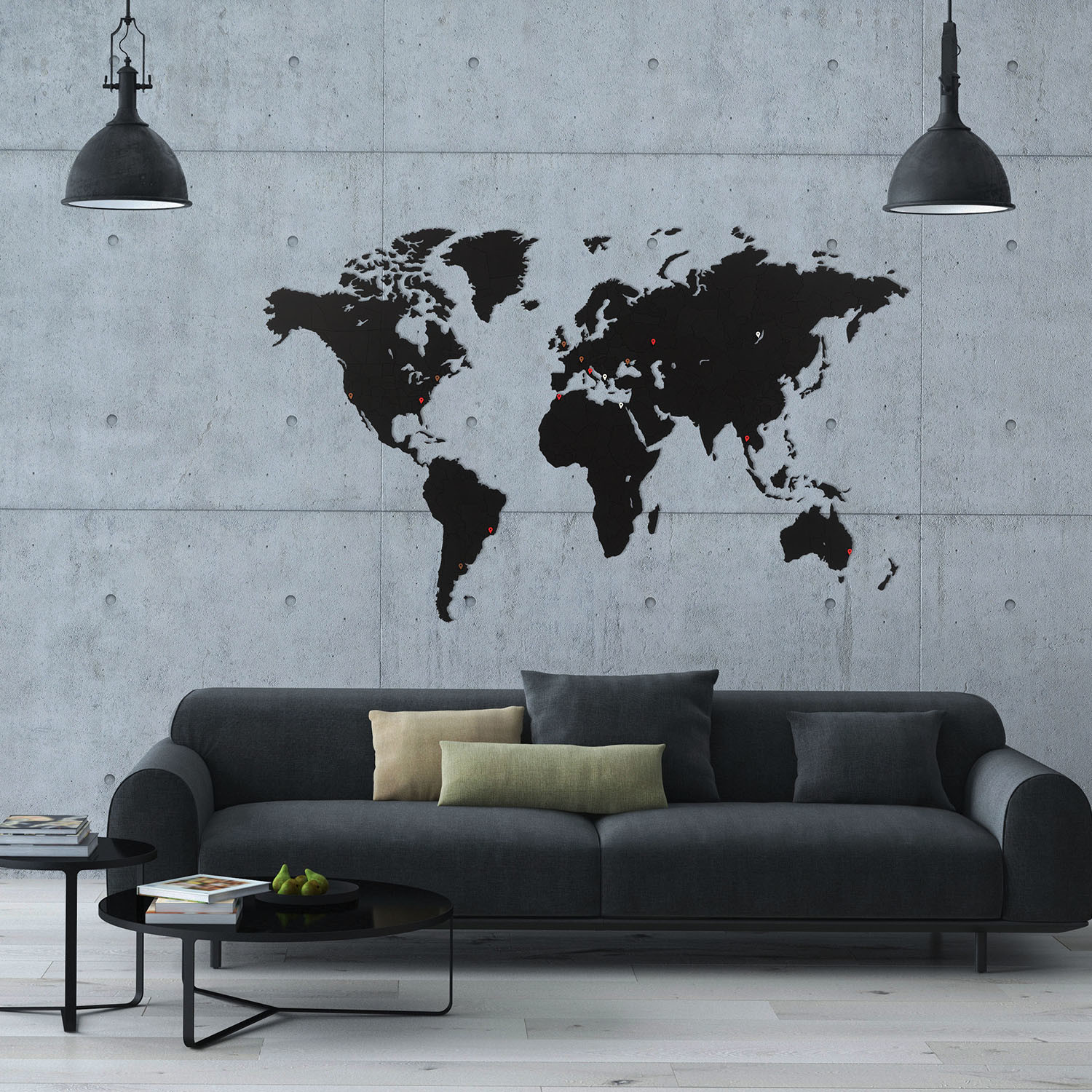 & Luxurious Wooden World Map Wall Decoration for Living Room MiMi Innovations