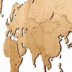 Homizmo Luxury Wooden Wall Map Decoration Exclusive Oak (51.2"L x 30.8"W)