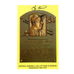 Yogi Berra Signed MLB Hall of Fame Plaque Postcard