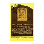 Bob Feller Signed Hall of Fame Plaque Postcard